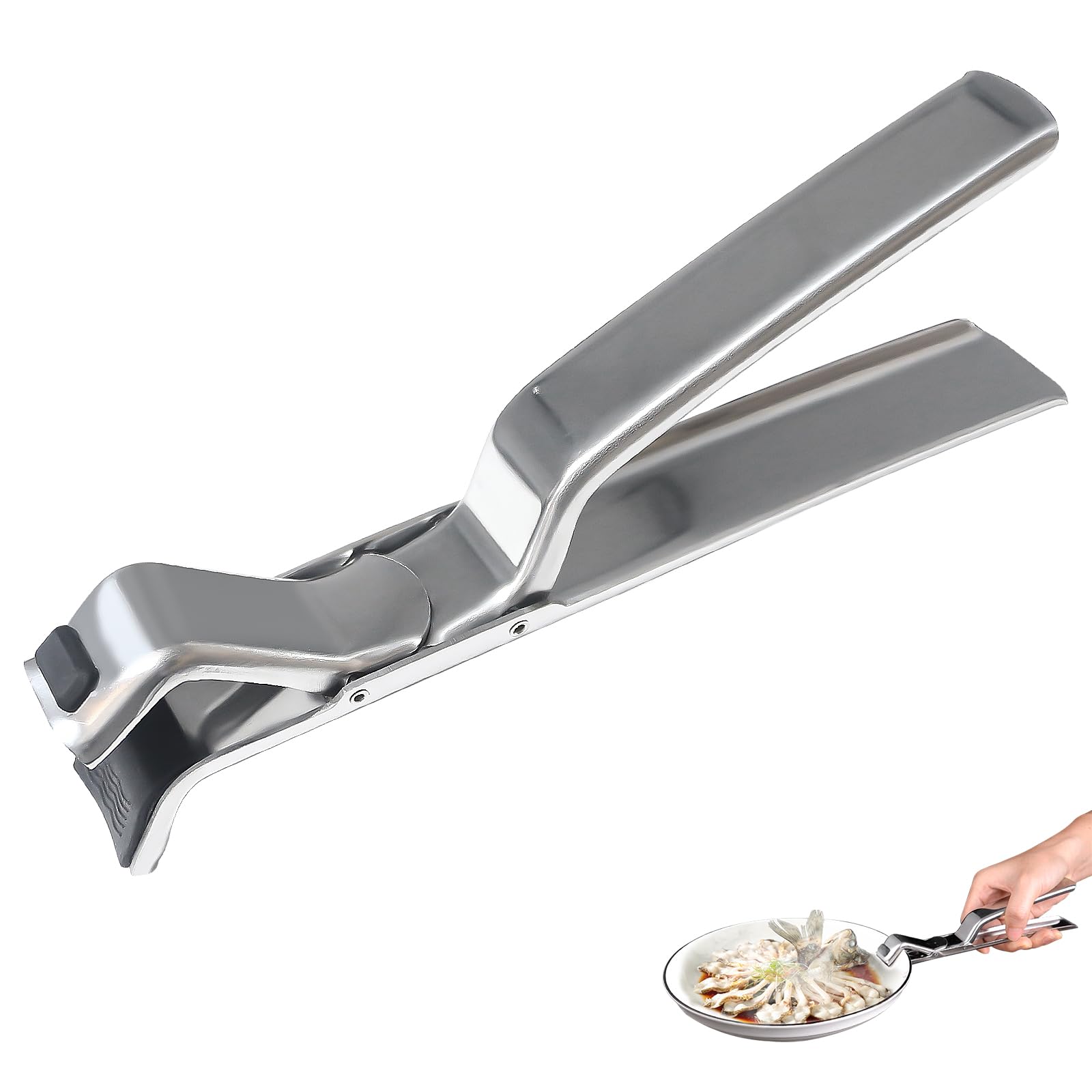 Pinzas Genéricas de acero inoxidable para agarre seguro y anti-quemaduras en la cocina