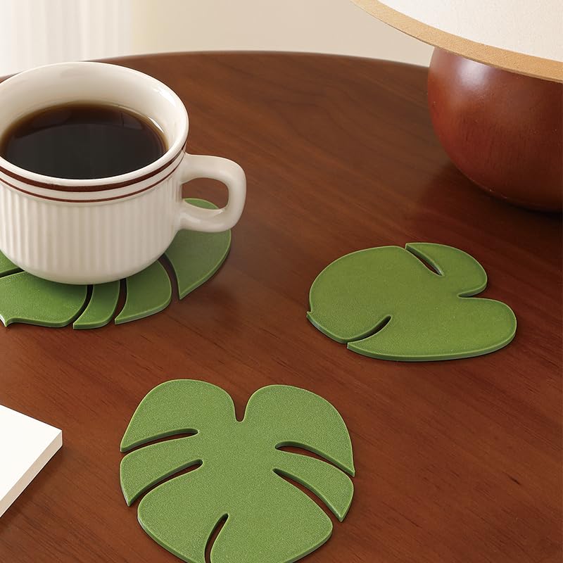 Generic posavasos hojas magnéticas monstera, organizan fácilmente gracias al diseño magnético