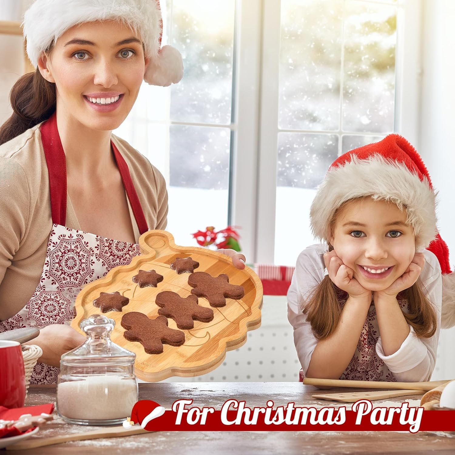 Generic detalle de Santa en la bandeja, perfecta para postres navideños.