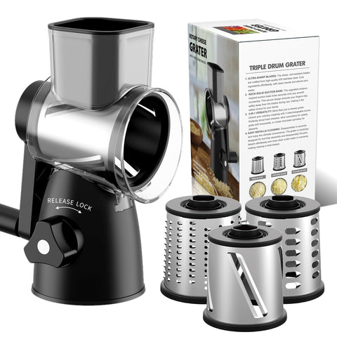 Generic rallador queso rotativo ergonómico para rallado rápido
