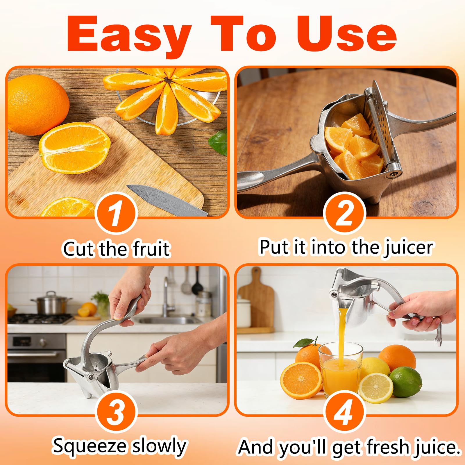 Exprimidor Generic con recipiente de gran capacidad para varias porciones de jugo