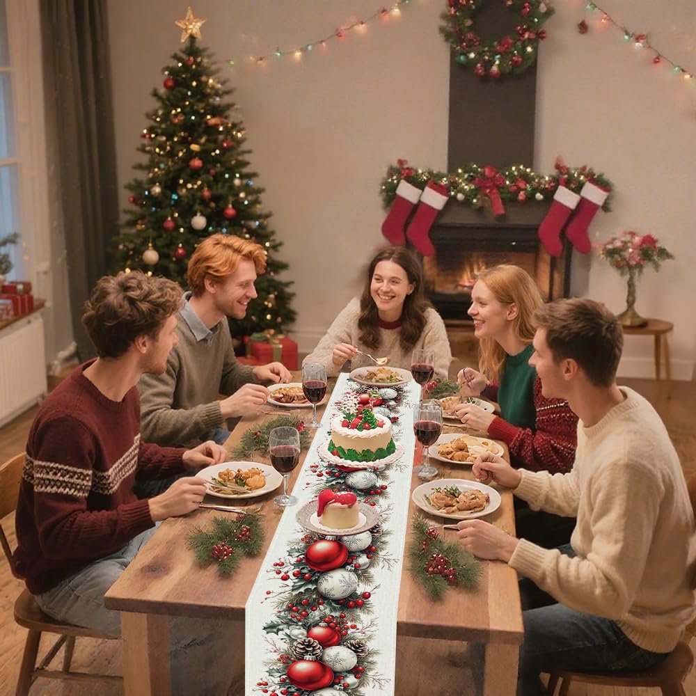 Runner Genérico: detalle de diseño invernal que realza la decoración
