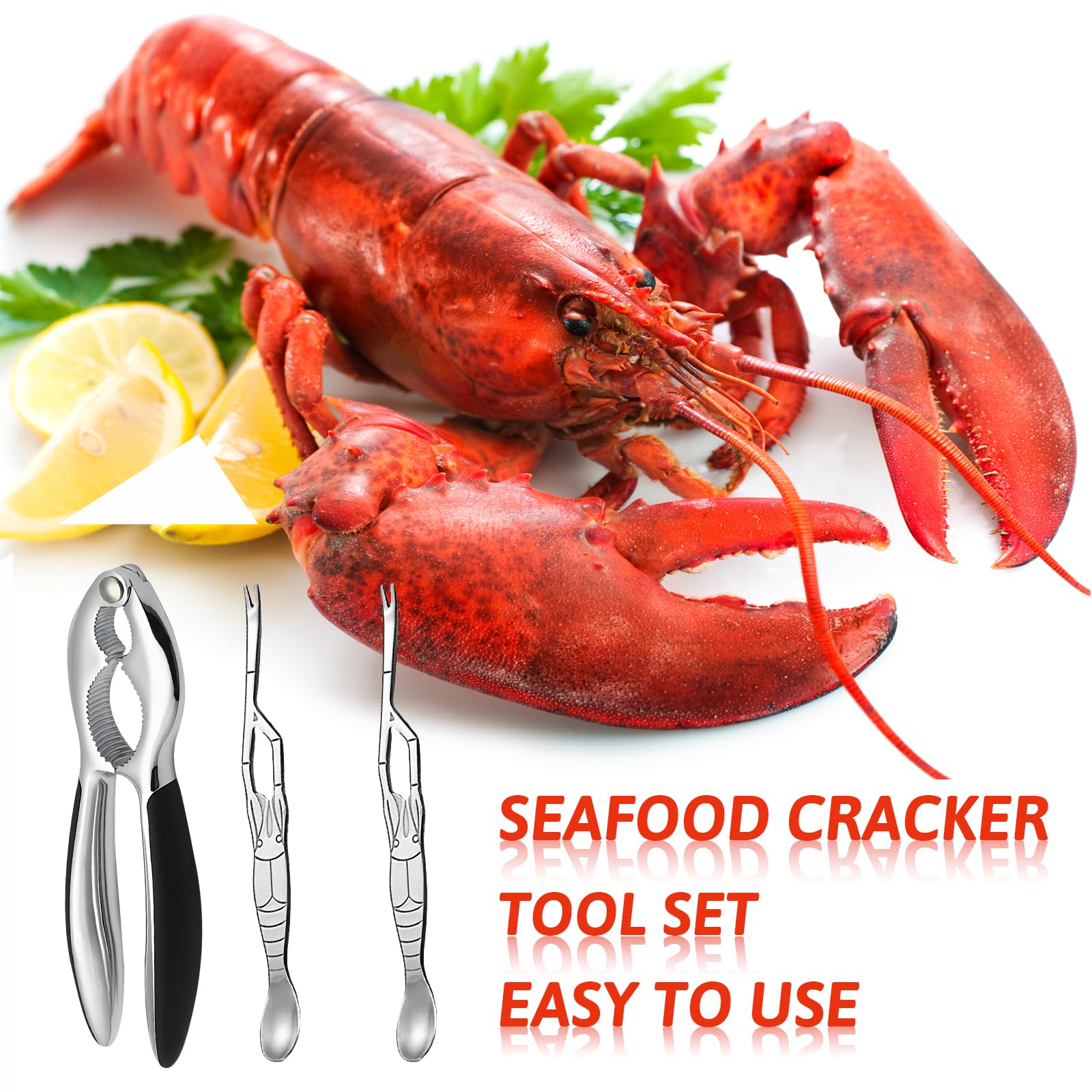 Generic: set de 3 piezas para cangrejo, langosta y mariscos.