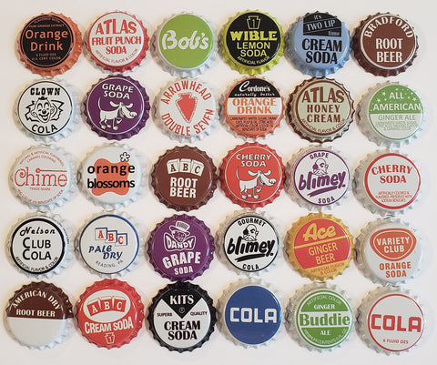 Generic tapas de soda para proyectos de arte y decoración retro.