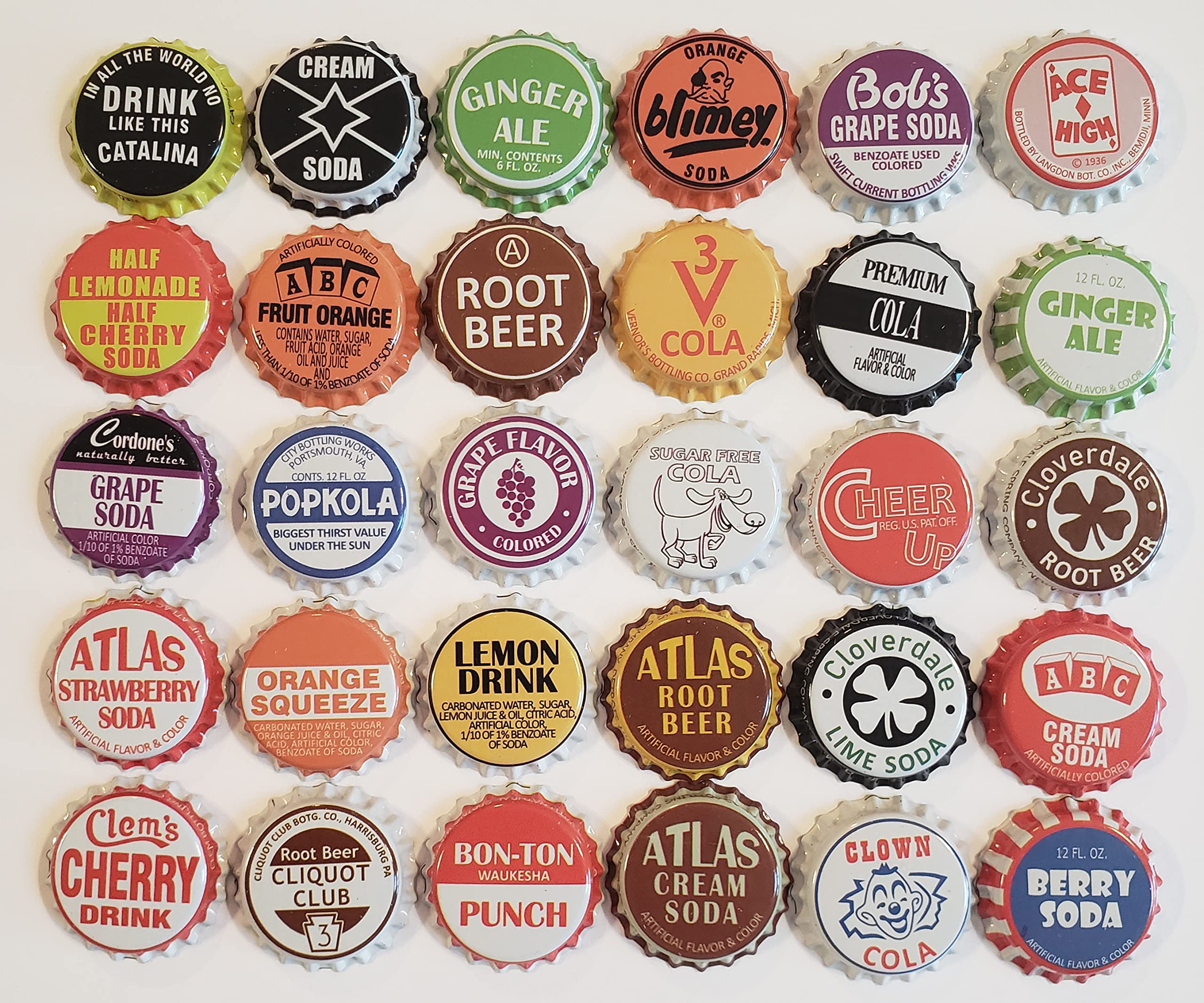 Generic tapas de soda reproducciones artesanales para restauración o manualidades.