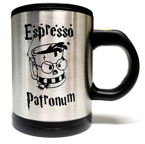 Taza Generic Espresso Patronum autoagitadora lateral con doble aislamiento para bebidas calientes