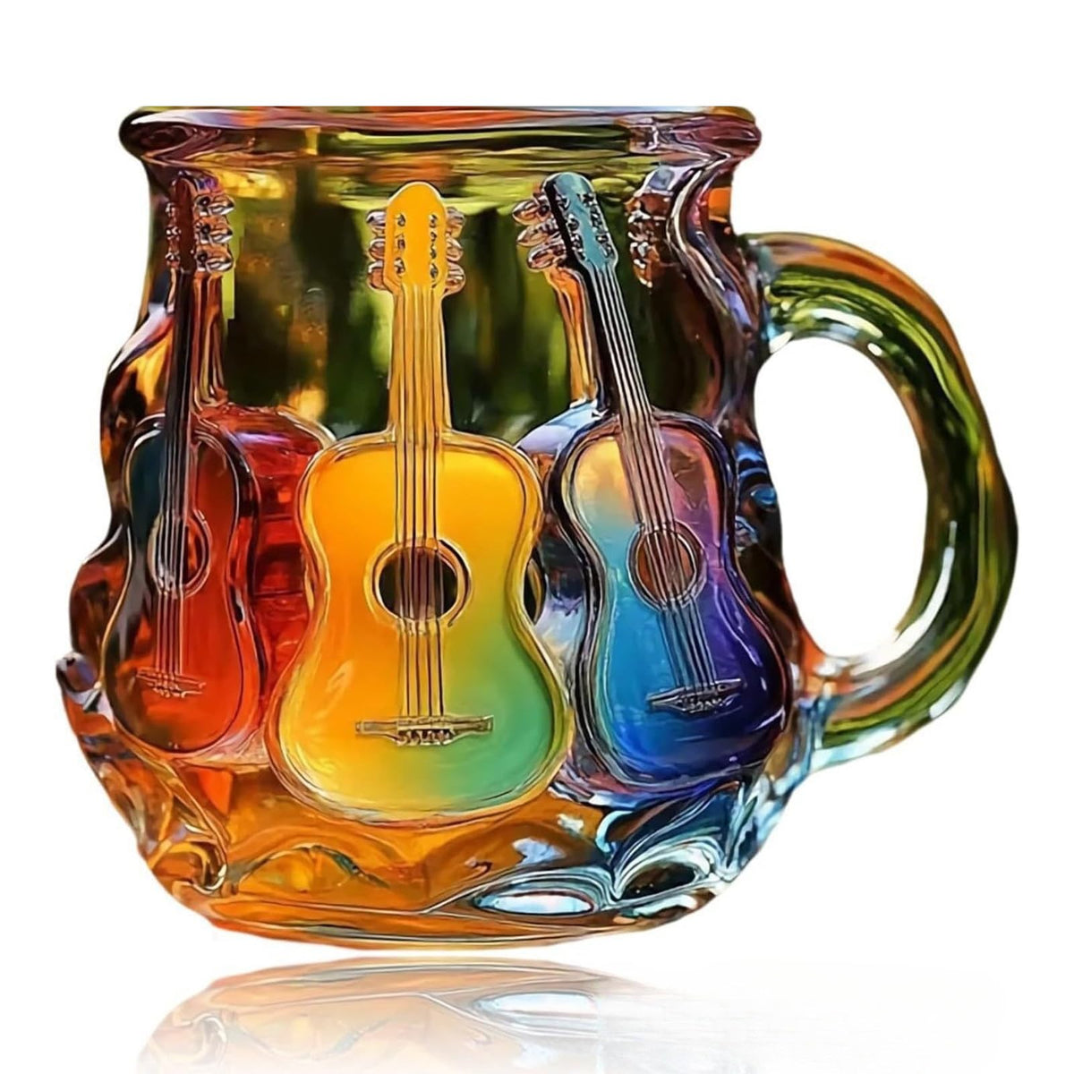 Taza Guitar Art de Generic con diseño 3D de guitarra para café diario