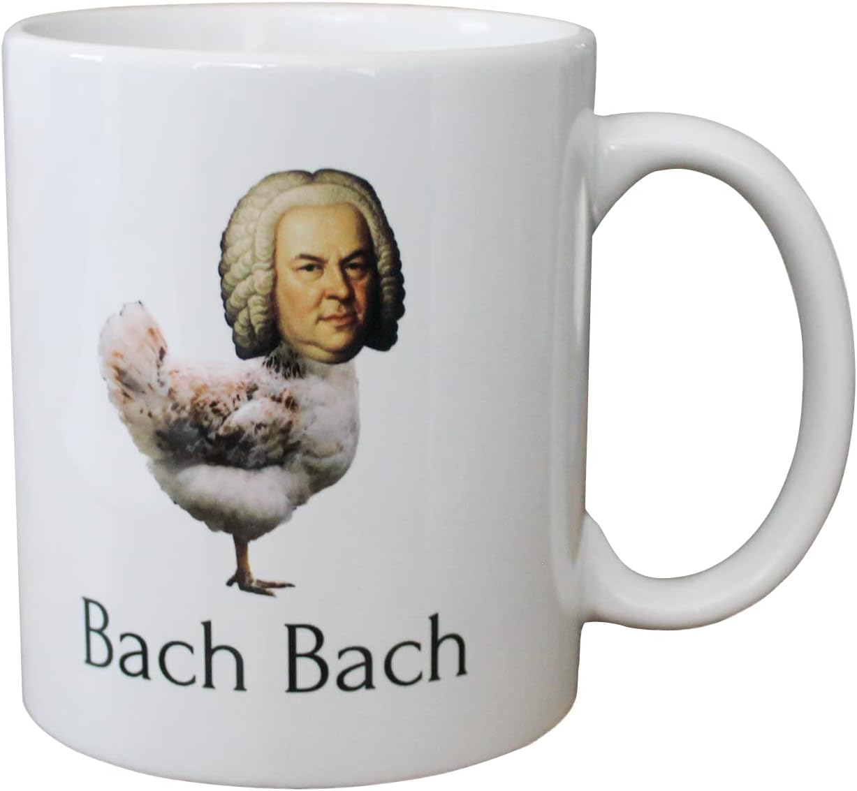 Taza Generic con Bach Bach de doble cara, perfecto para que el diseño se vea desde cualquier mano.