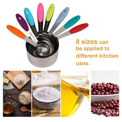 Generic tazas medidoras apiladas, ahorro de espacio en la cocina.
