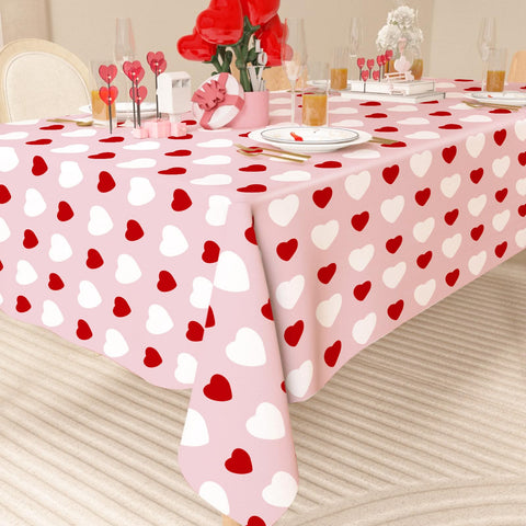 Mantel Genérico Día de San Valentín con fondo rosado suave para ambiente cálido