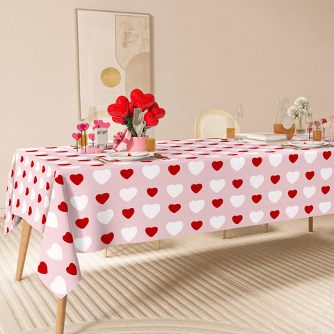 Mantel Genérico Día de San Valentín, tamaño 60x104 pulgadas, para mesas grandes