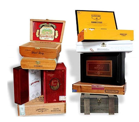 Cajas de puros de madera Genérico, juego de 10, ideales para almacenamiento y organización.
