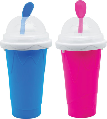 Genérico Copa congeladora azul y rosa, enfriamiento rápido para bebidas.