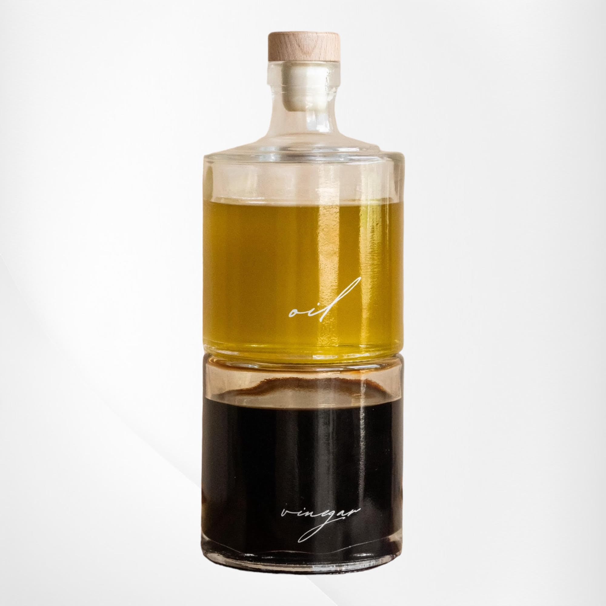 Genérico dispensadores de aceite y vinagre, dos botellas de vidrio para uso diario