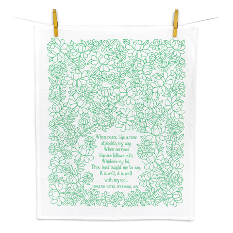 Genérico Himno toalla de cocina con dibujo floral, añade serenidad al uso diario.
