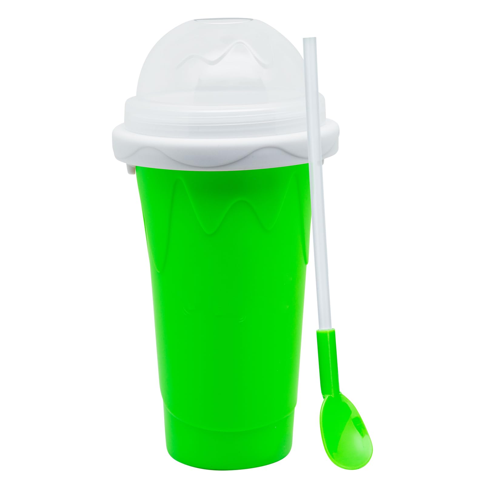 Genérico sistema dos en uno, paja y cuchara para comer y beber.