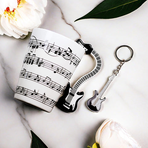 Taza Genérico guitarra apta para microondas, ideal para café matutino.