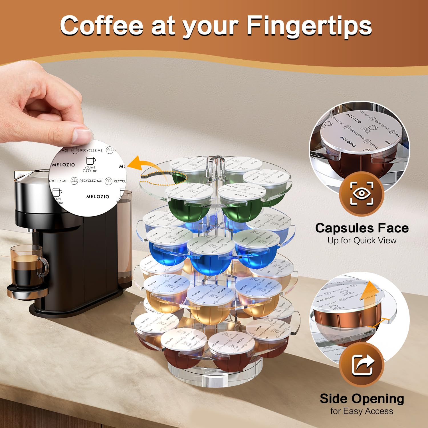 Genew Compatibilidad Vertuo: organiza cápsulas Nespresso VertuoLine