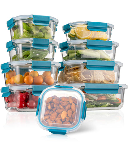 Genicook contenedor de vidrio 27oz, segundo juego, apilable y práctico.