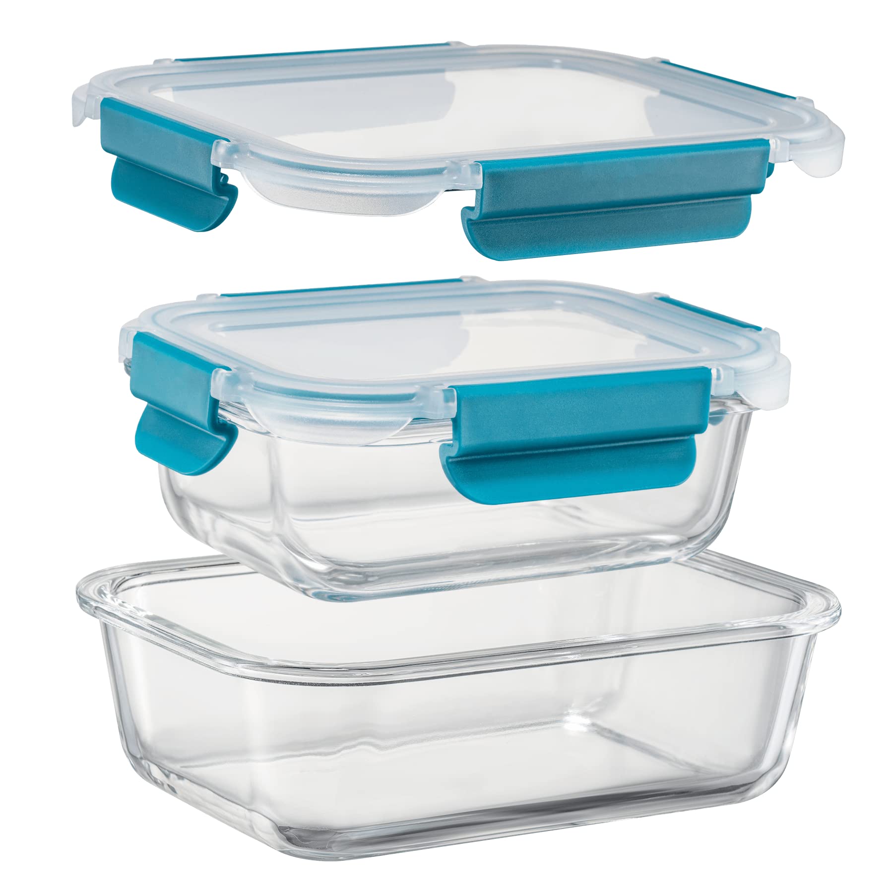 Genicook contenedor de vidrio 35-5oz, ideal para platos principales.