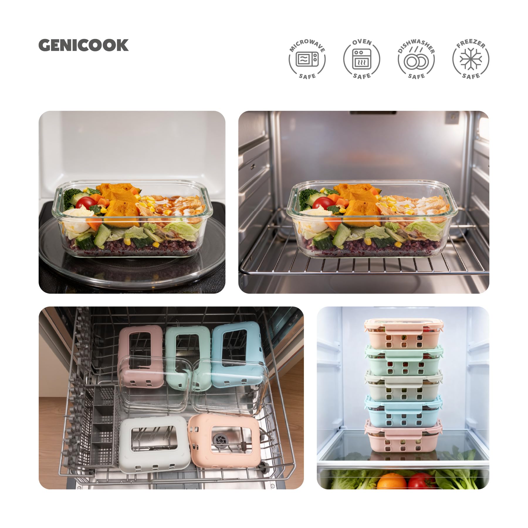 Genicook resistente a temperaturas extremas soporta congelar y hornear.