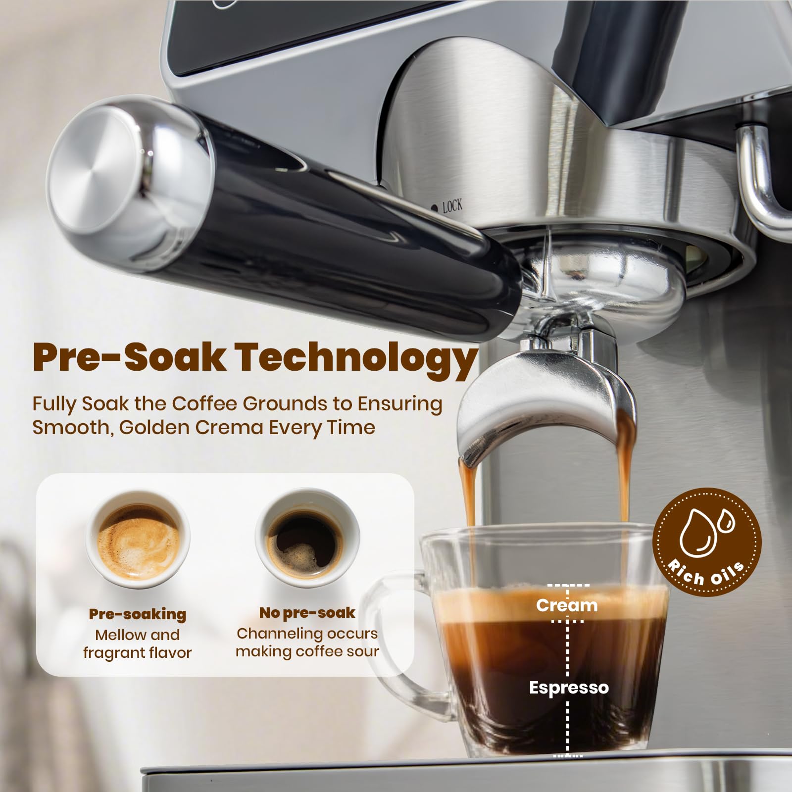 GeniCup cafetera con preinfusión para sabor suave
