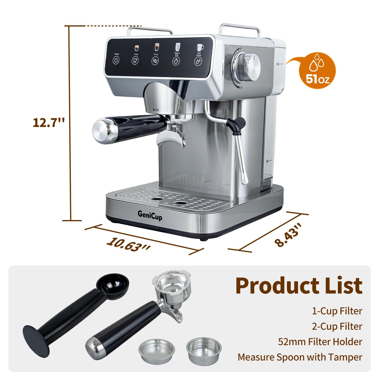 GeniCup cafetera apta para hogar y oficina