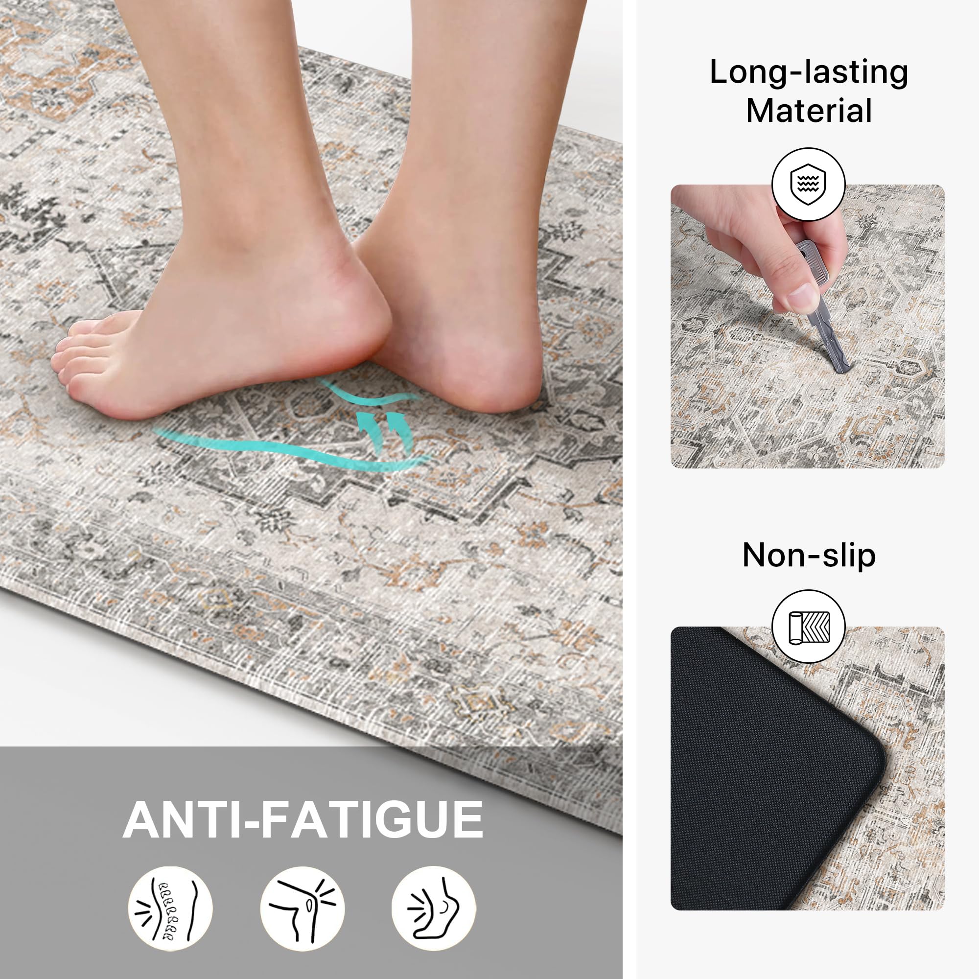 GENIMO alfombras cocina impermeables y antiaceite para derrames