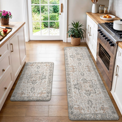 GENIMO alfombras cocina enfoque suelo 2 piezas, confort duradero para cocinar