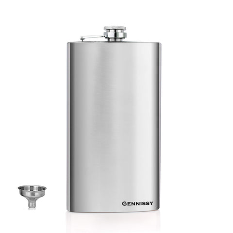 GENNISSY frasco licor 10oz, portátil y duradero para llevar bebidas con seguridad.