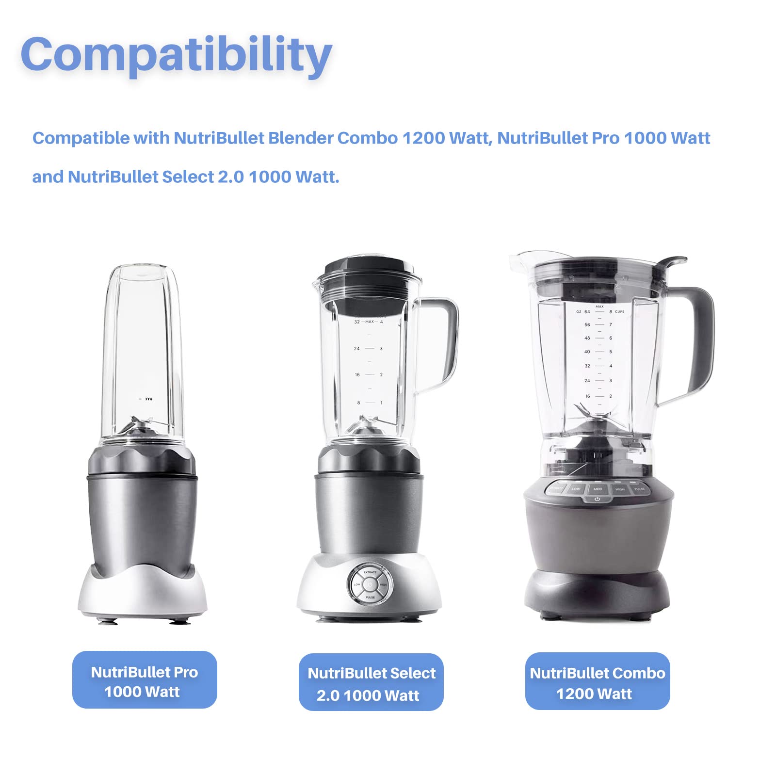 GENQORN repuesto cuchilla extractor NutriBullet para reemplazo rápido