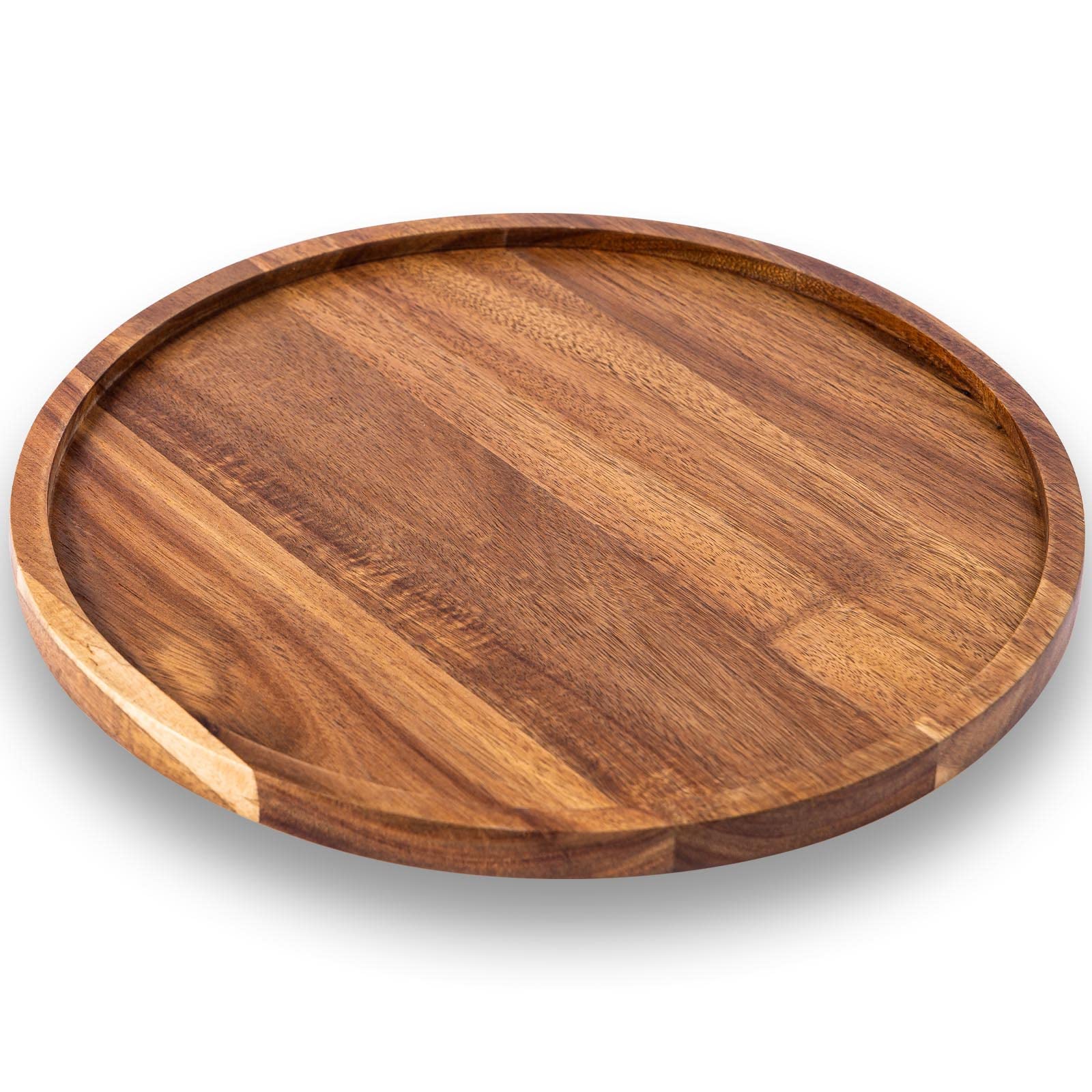 GENRICE bandeja central de mesa de acacia, perfecta para servir bebidas y aperitivos.