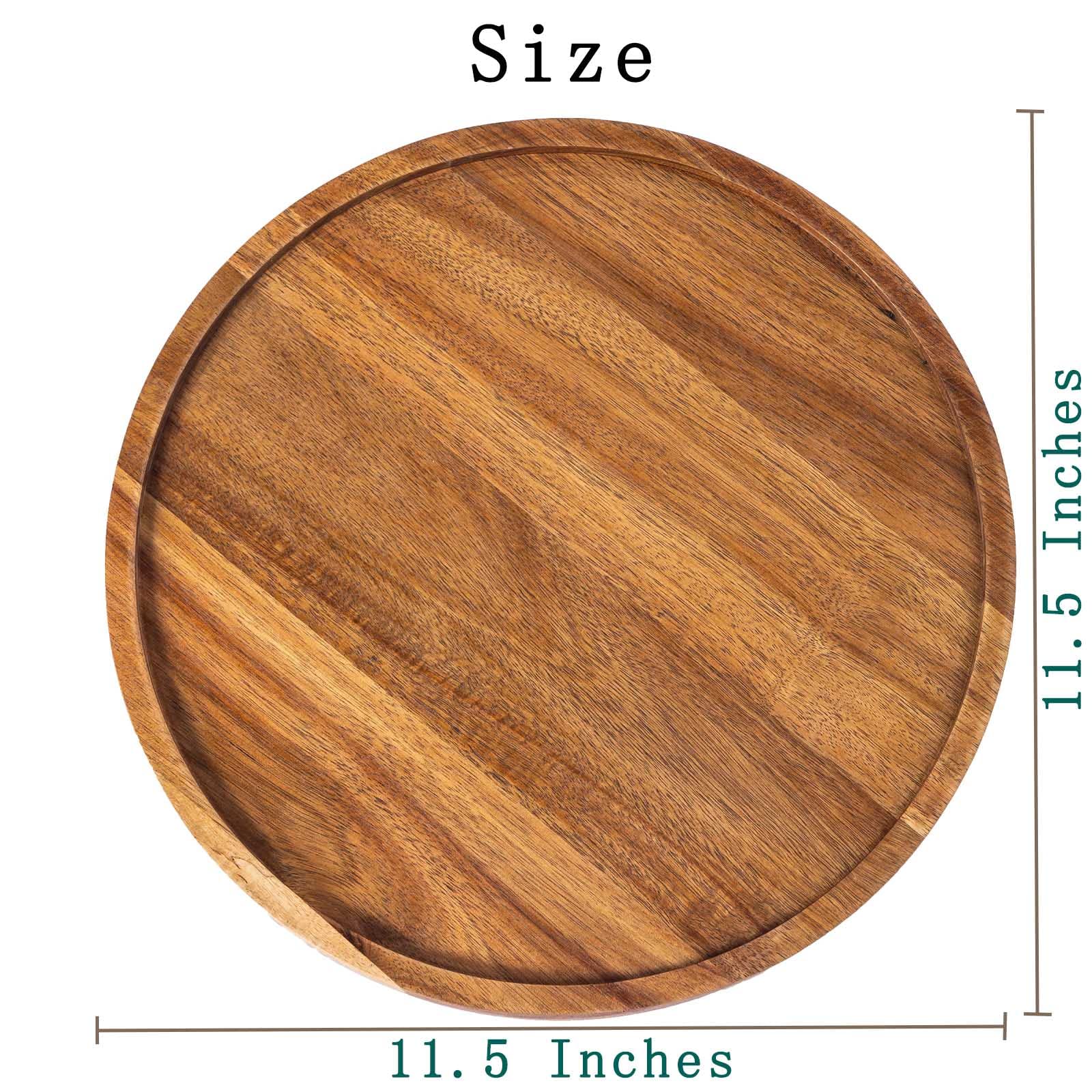 GENRICE bandeja de servicio pequeña de madera, ideal para snacks en la mesa.