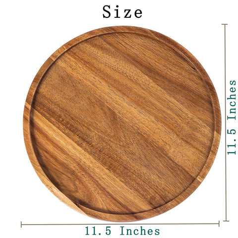 GENRICE bandeja de servicio pequeña de madera, ideal para snacks en la mesa.