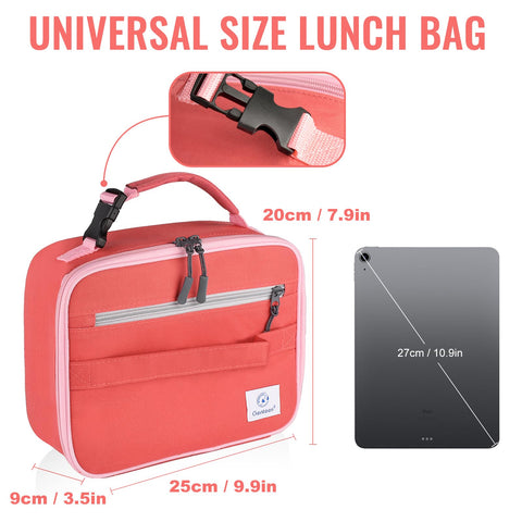 Genteen bolsa de almuerzo interior espacioso para botellas y meriendas