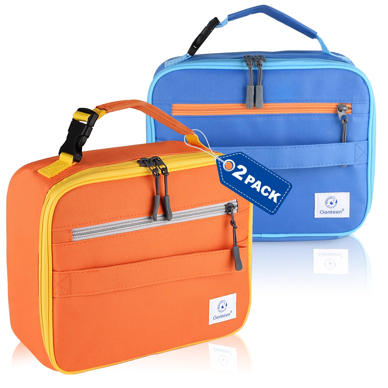 Bolsa de almuerzo Genteen con doble cremallera para escuela y trabajo.