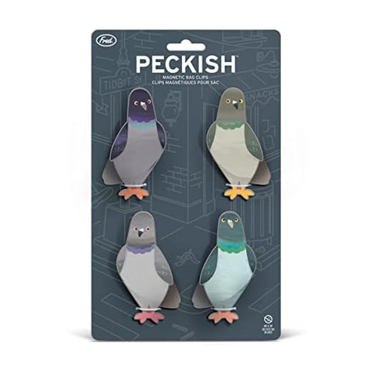 Genuine Fred Peckish pajarito imán para bolsas, mantiene el cierre fresco