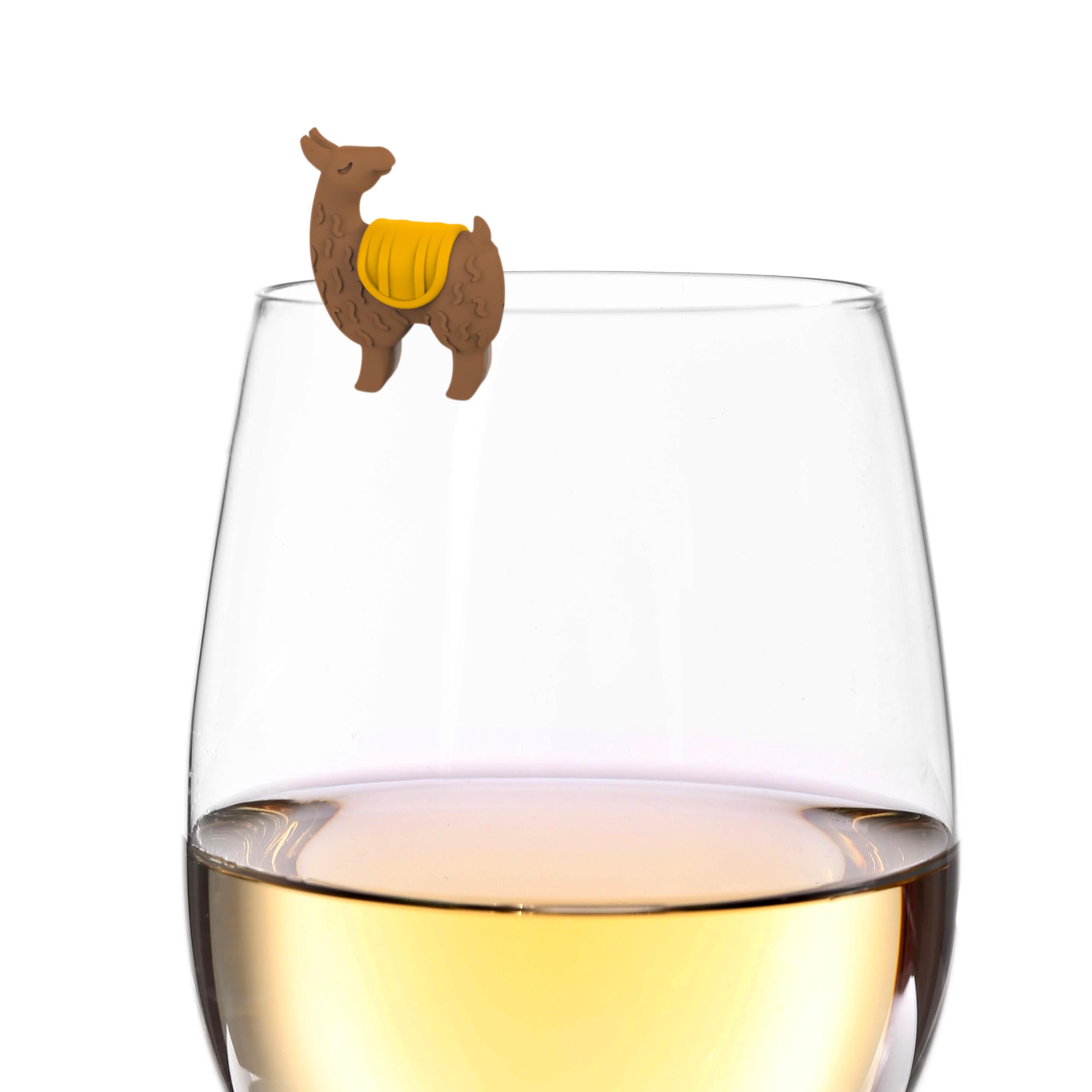 Llama Tiny Prancers compatible con copas variadas para fiestas y reuniones.