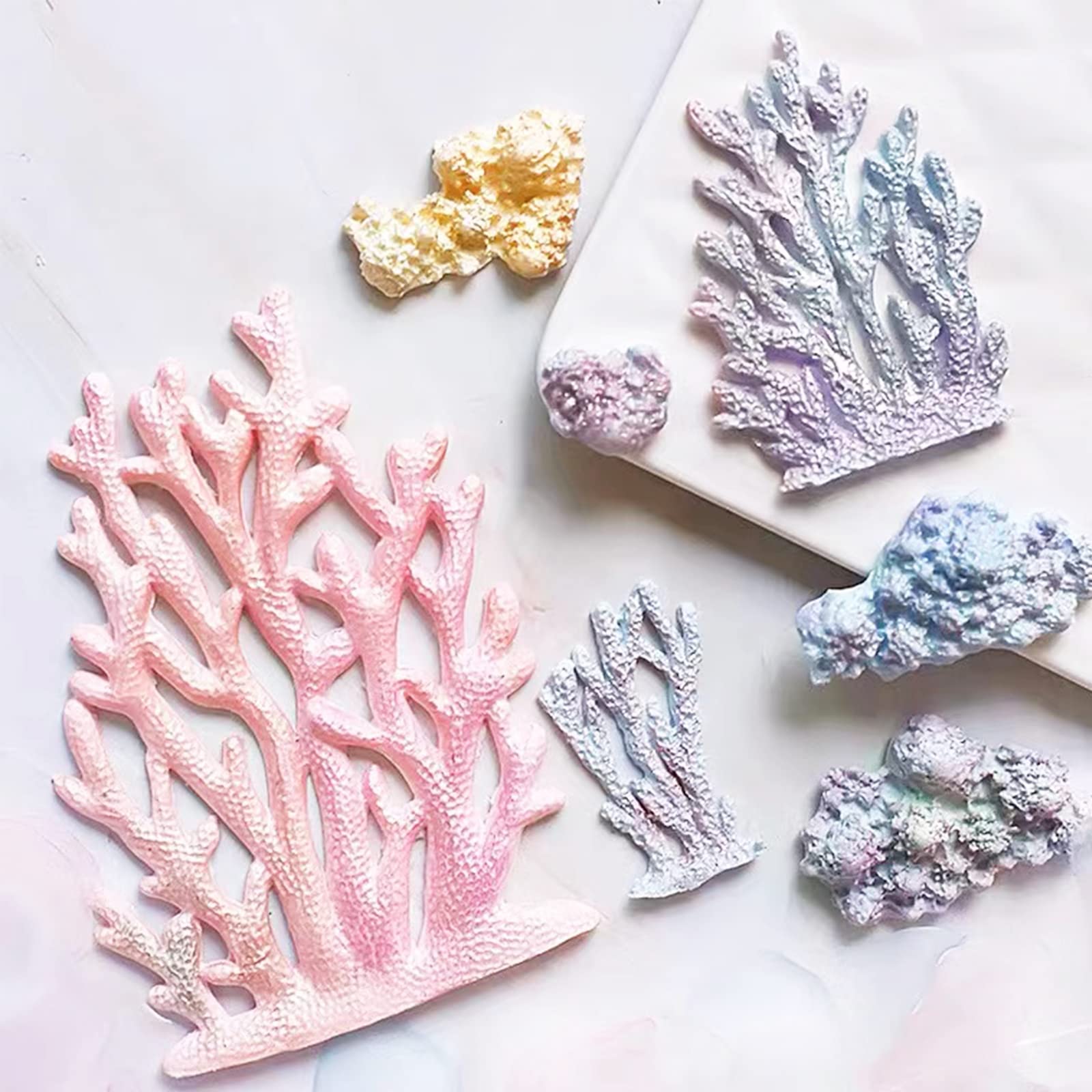 GeoGeoDIY molde coral 3 para fondant, ideal para repostería creativa.