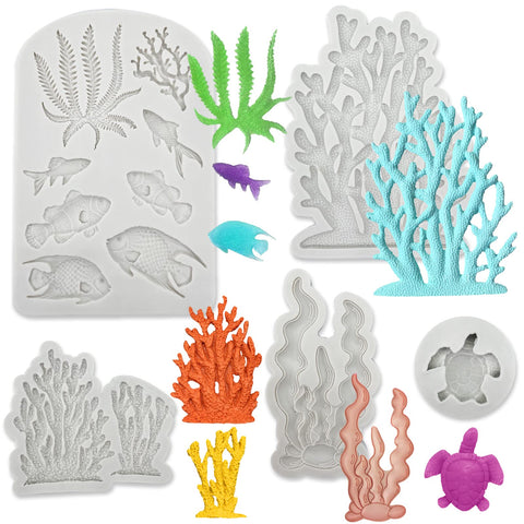 GeoGeoDIY molde tortuga marina para fondant, ideal para decorar pasteles con detalle realista.