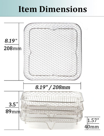 Geolinhome dimensiones 8,19 x 8,19 x 3,54 pulgadas para ajuste preciso