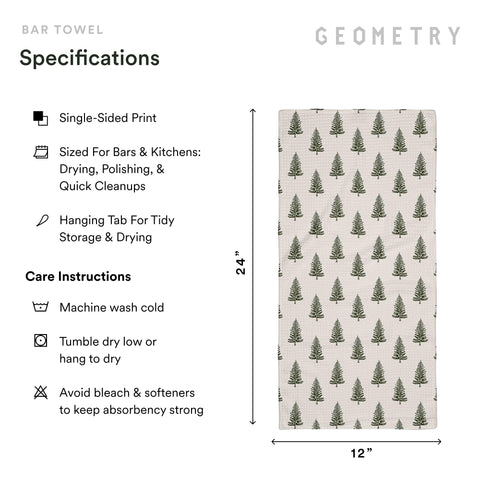 GEOMETRY Bar Towel absorbente de microfibra para secado rápido de vajilla.