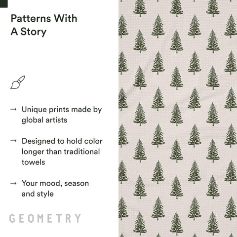 GEOMETRY Bar Towel fabricada con materiales posconsumo para una opción sostenible.