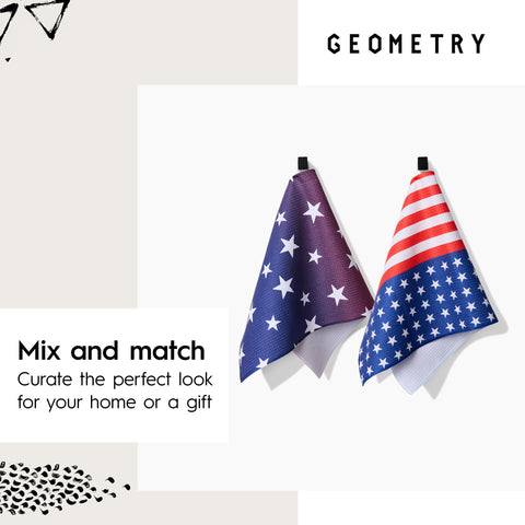 GEOMETRY bar towel diseño California fabricado con materiales responsables.