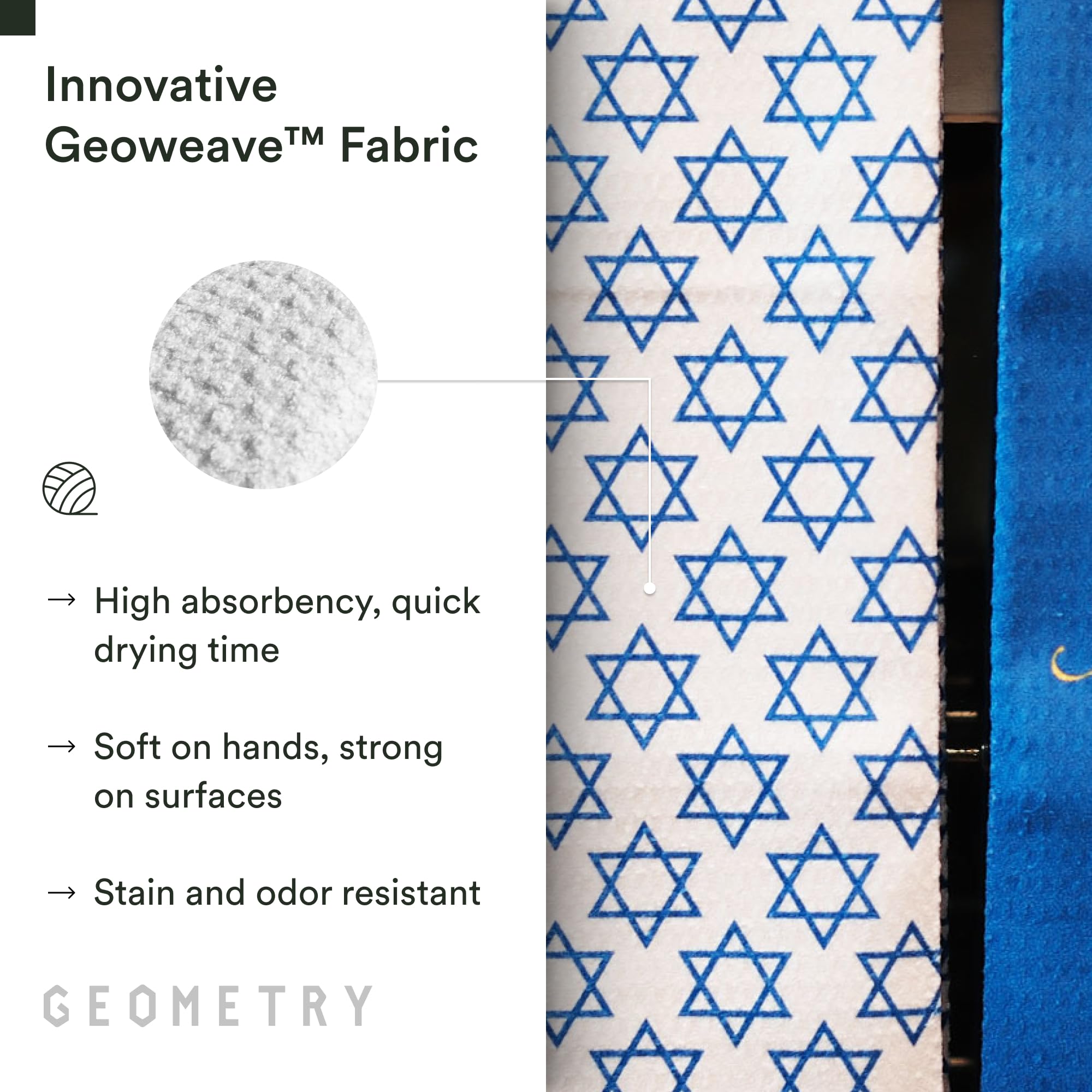 GEOMETRY Davids Star: absorbencia superior para derrames pequeños.