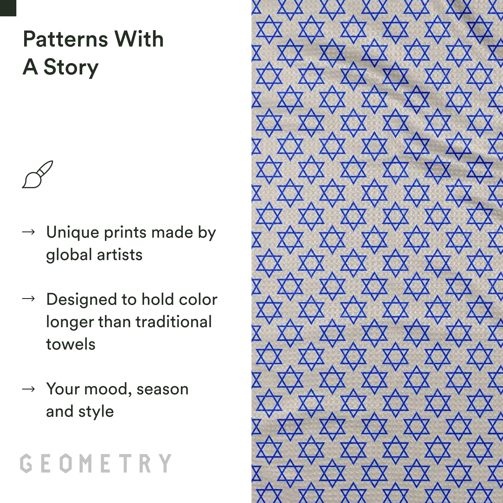 GEOMETRY Davids Star, materiales reciclados post-consumo para un cuidado consciente.