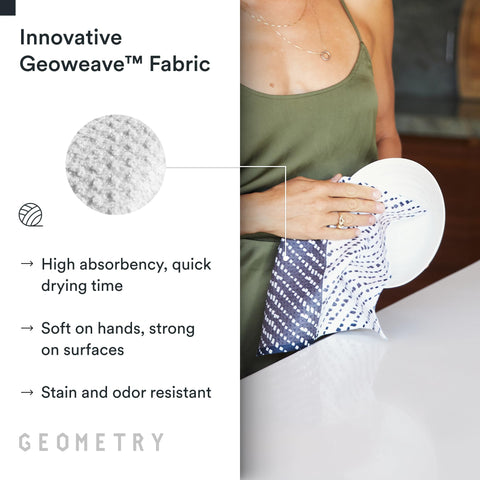GEOMETRY Geoweave suave al tacto, protege superficies durante la limpieza.