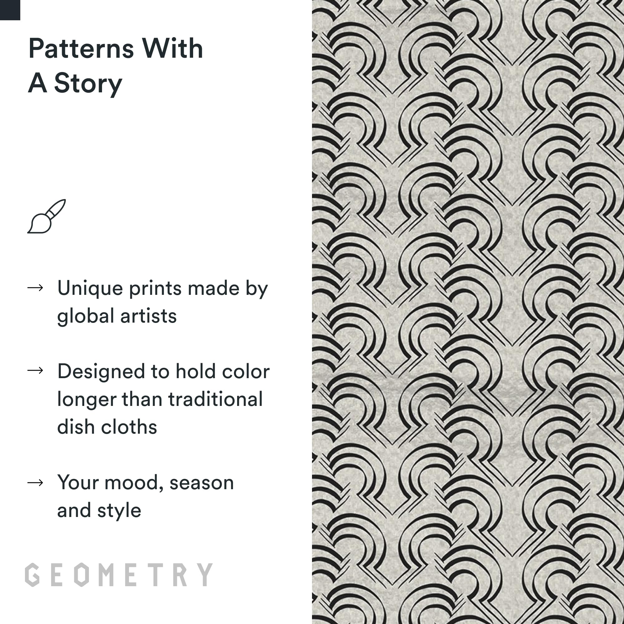 GEOMETRY: toalla Geoweave, secado rápido tras derrames.
