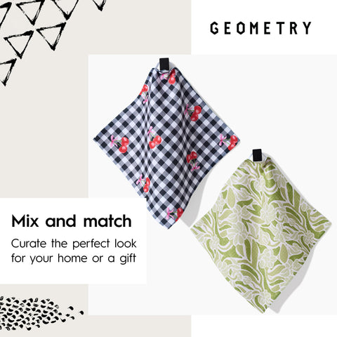 GEOMETRY paño de cocina Geoweave permite usar menos químicos gracias a su limpieza eficaz.