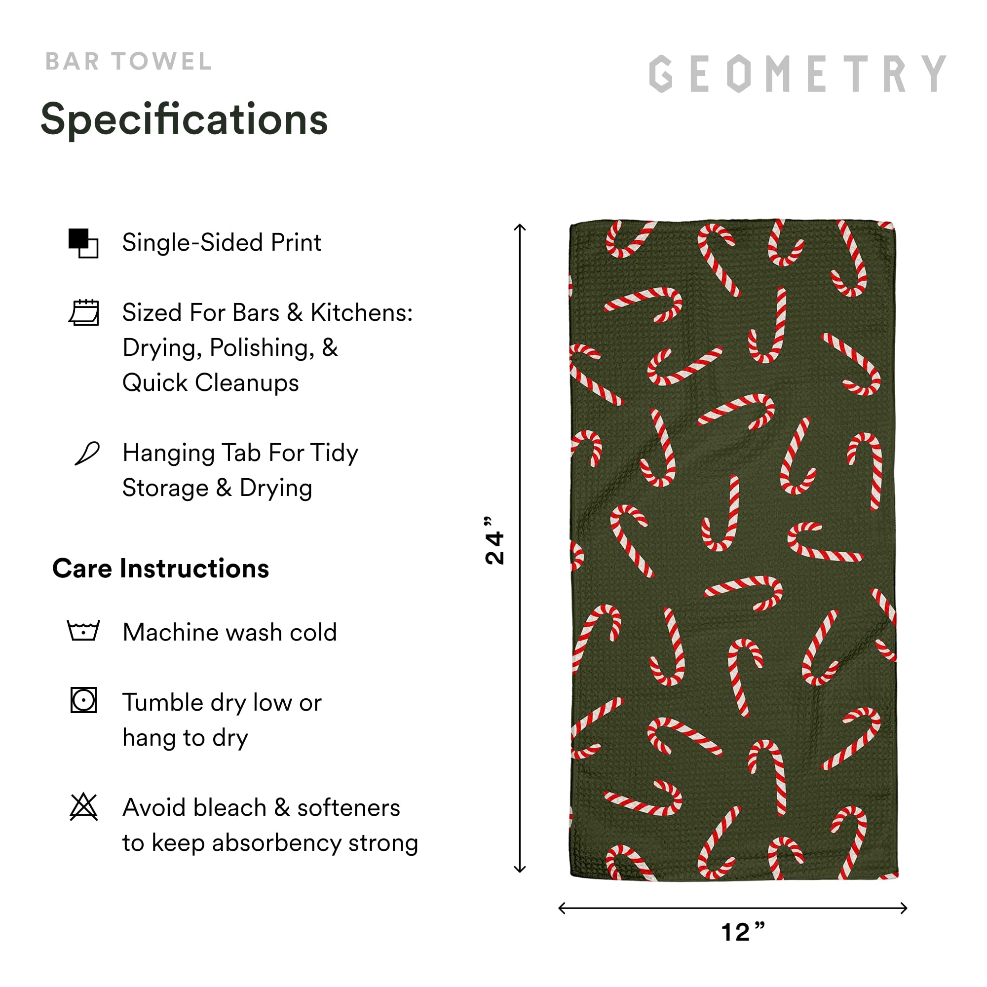 GEOMETRY: toallas de barra con alta absorción para derrames de cocina.